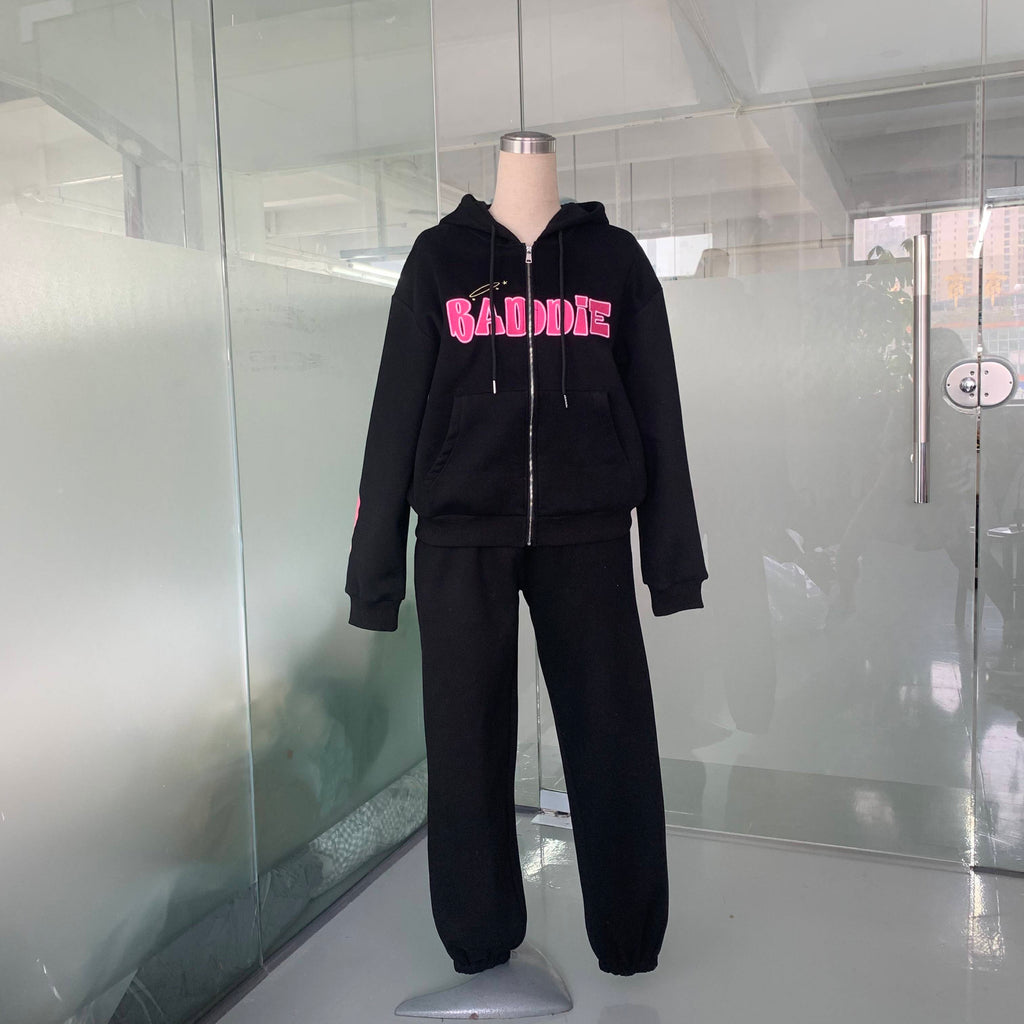 Baddie Black 2-Piece Tracksuit