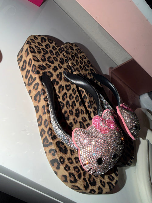 Baddie Cheetah Flip Flop