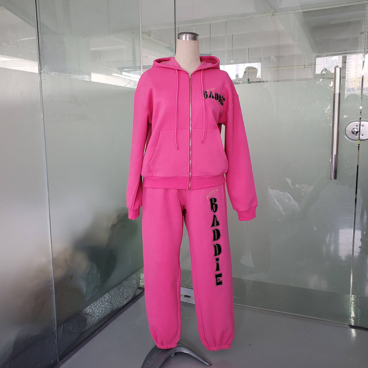 Pretty in Pink Baddie Tracksuit