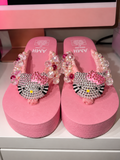 Pink Rhinestone Platform